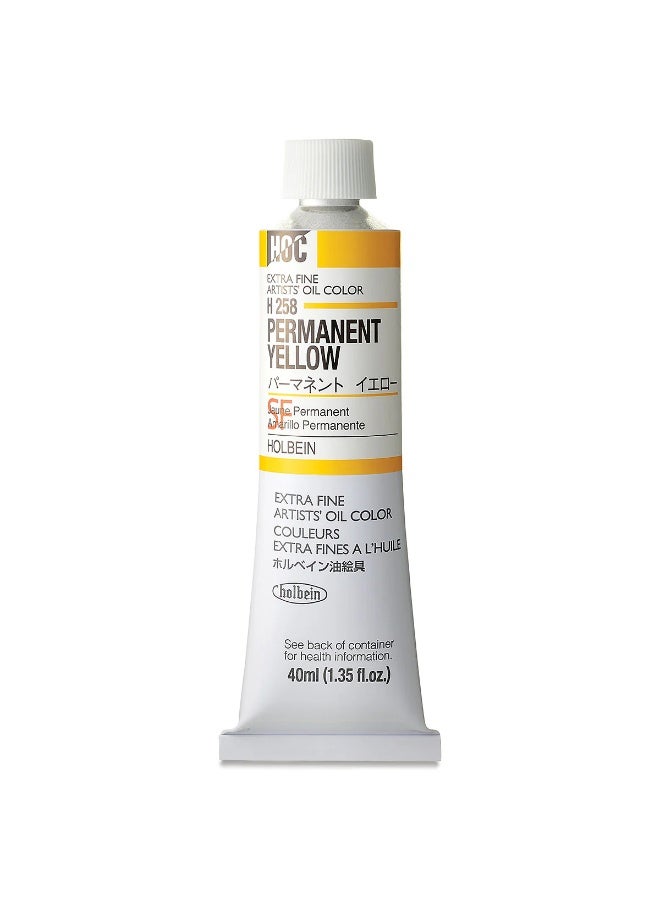Holbein Artists' Oil Colors , 40ml -  Permanent Yellow - Image 1
