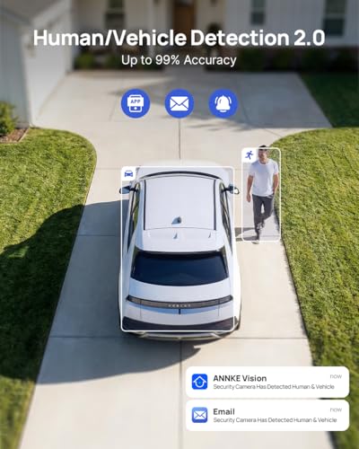 ANNKE C800 4K PoE Security Camera with AI Human/Vehicle Detection, IP Cam with Audio,Wide Angle, Remote Access, Spotlight Night Vision, IP67 Waterproof, H.265+, Support up to 512GB TF Card - Image 3