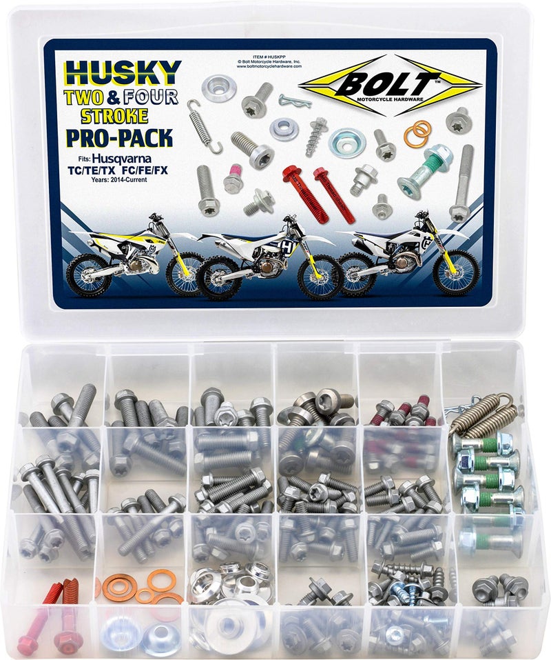 Bolt Motorcycle Hardware Bolt Mc Hardware HUSKPP Husqvarna Pro Pack Fastener Kit, Metallic, Fitment Specific , Black - Image 1