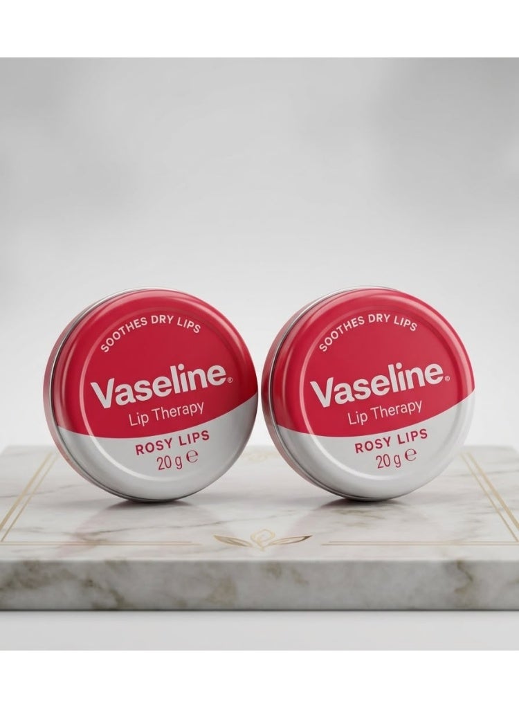 Two 20g Bottles Of Vaseline Lip Balm And Moisturizer