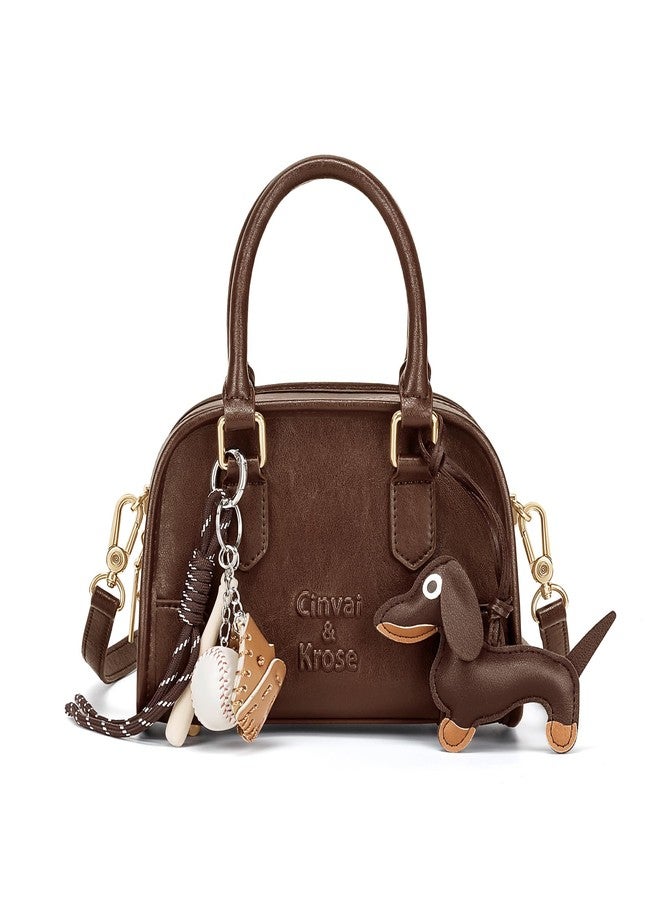 سينفايكروز حقائب كروسبودي من سينفايكروز للنساء، حقائب يد جلدية أنيقة للسيدات، حقائب صغيرة لطيفة مزينة بتعليقات وحزام قابل للتعديل - Image 1