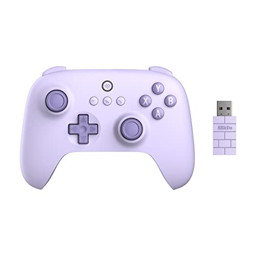 8Bitdo وحدة تحكم 8BitDo Ultimate C اللاسلكية 2.4G لجهاز الكمبيوتر ويندوز، أندرويد، ستيم ديك وراسبيري باي (أرجواني) - Image 1