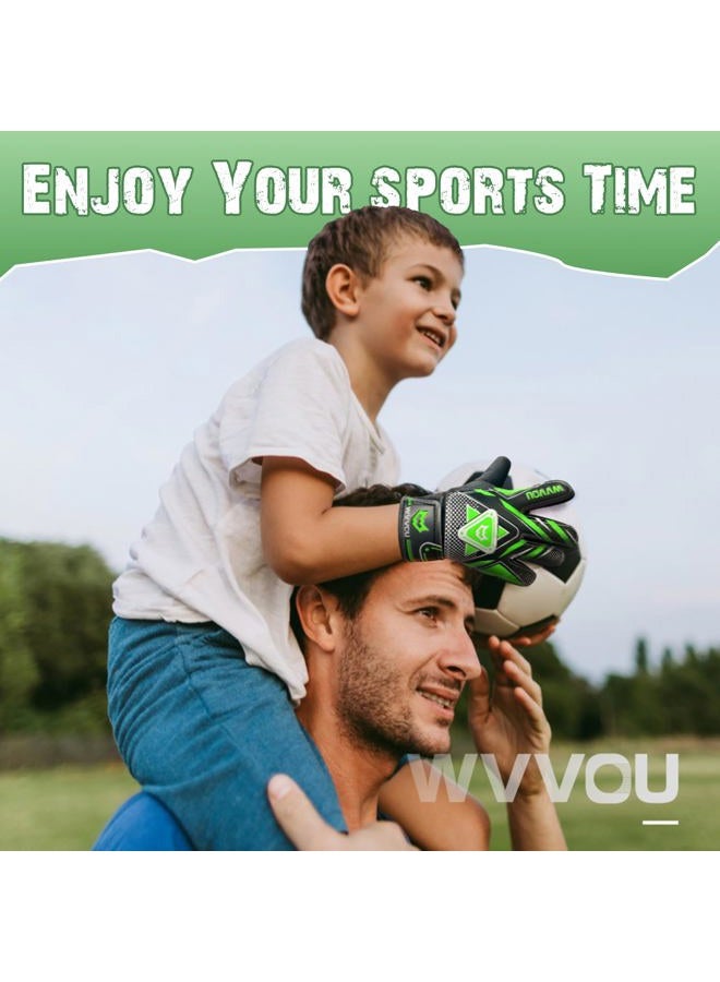 WVVOU Goalkeeper Gloves for Kids Youth, Soccer Goalie Gloves with Double Protection, Anti-Slip Soccer Gloves, Super Grip - Image 3