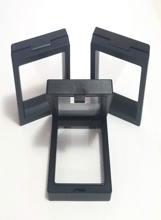 JM Future Black Transparent 3D Floating Frame Display Holder/Box/Frames for Challenge Coins, AA Medallions, Antique, Jewelry,Gift, 2.75 x 2.75 x 0.75 Inches (Set of 3 pcs) - Image 2