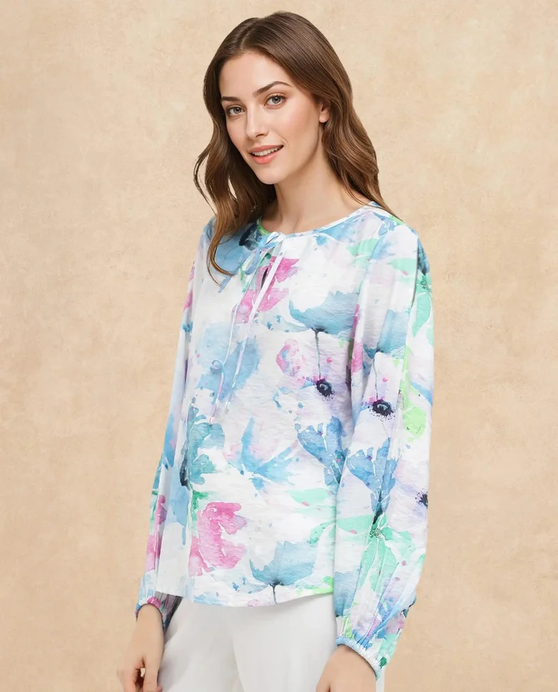 Rareism Women's Floral Printed Top