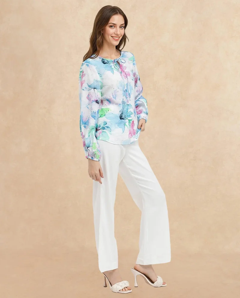 Rareism Women's Floral Printed Top