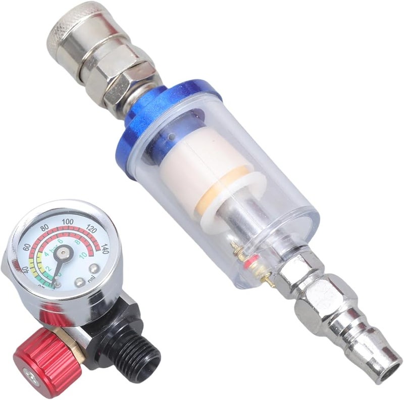 فاصل هواء الماء مرشح منظم ضغط مع مقياس لمسدس الرش والأدوات الهوائية - Image 4