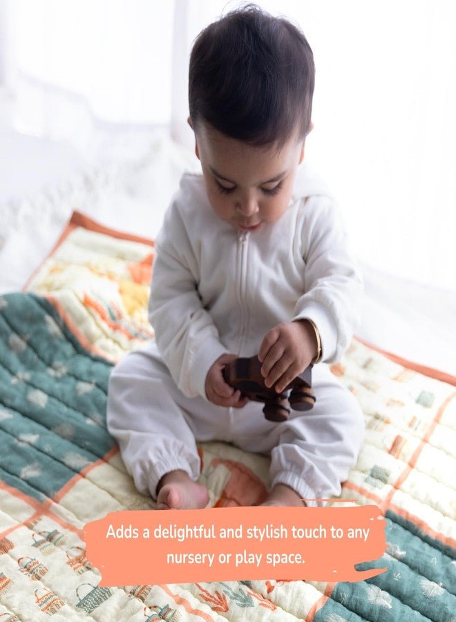 TIDY SLEEP بطانية أطفال قطنية ناعمة وخفيفة الوزن من تيدي سليب - لحاف مريح للغاية للأطفال حديثي الولادة والأطفال الصغار (من 0 إلى سنتين) - تصميم جايبوري رازاي، مناسبة لجميع الفصول، 110 × 90 سم - بنقشة هالوين - Image 2