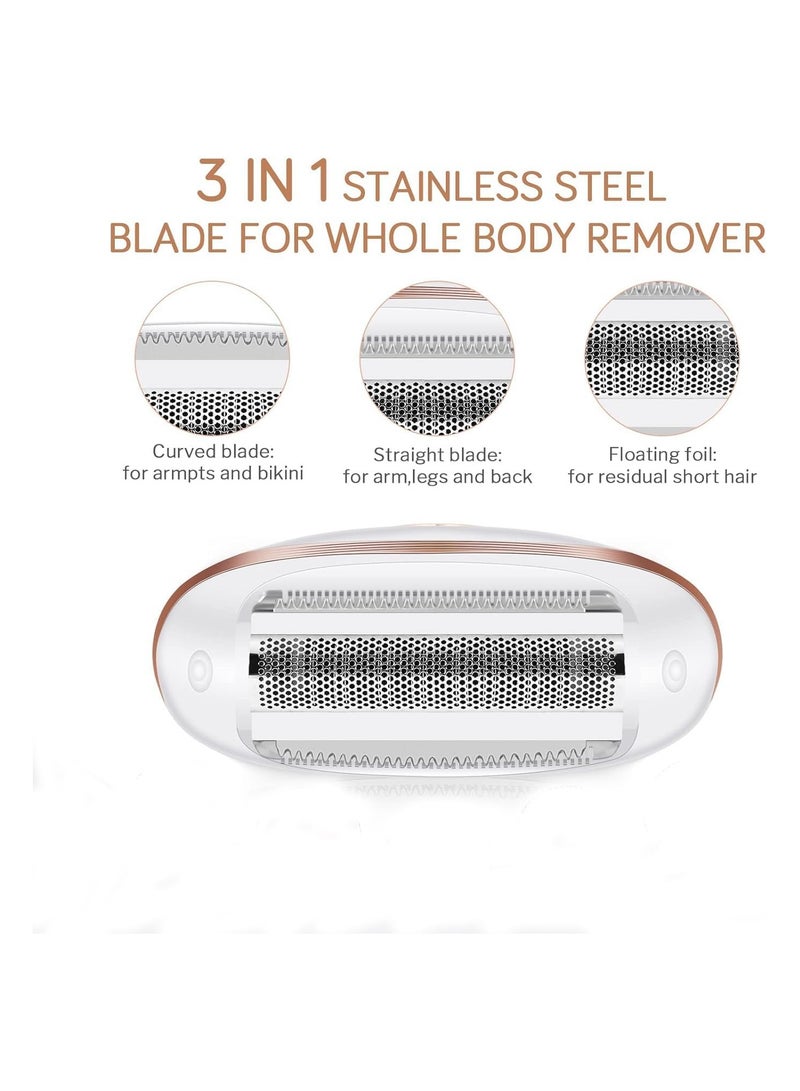 Electric Lady Shaver Trimmer For Women Wet And Dry Rechargeable With Eyebrow Razor Gift And 3 In 1 Blade Easy And Quick Shaver Head Body Hair Removal For Legs And Underarms