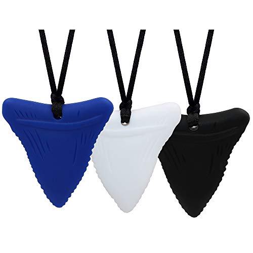 MaberryTech Direct Chew Necklaces for Sensory Kids 3 Pack Sensory Toys Silicone Chewy Necklace Sensory for Autism ADHD Anxiety or Other Special Needs Reduces Chewing Fidgeting for Boys Girls Adults Chewer