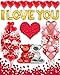 Lutoys Valentines Balloon Kit Decor with I Love You Balloons Heart Balloons with 1000 Pcs Silk Red Rose Petals for Valentines Day Galentines Party Decorations Proposal Wedding Anniversary Decor - Image 3