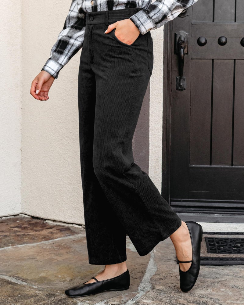 GRAPENT Womens Business Casual Outfits for Work Baggy Pants Women Womens Trousers Clothes Women Black Work Pants Black Size Medium US 8 to 10 - Image 3