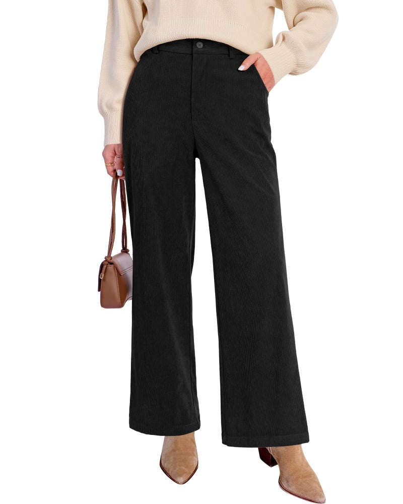 GRAPENT Womens Business Casual Outfits for Work Baggy Pants Women Womens Trousers Clothes Women Black Work Pants Black Size Medium US 8 to 10 - Image 1