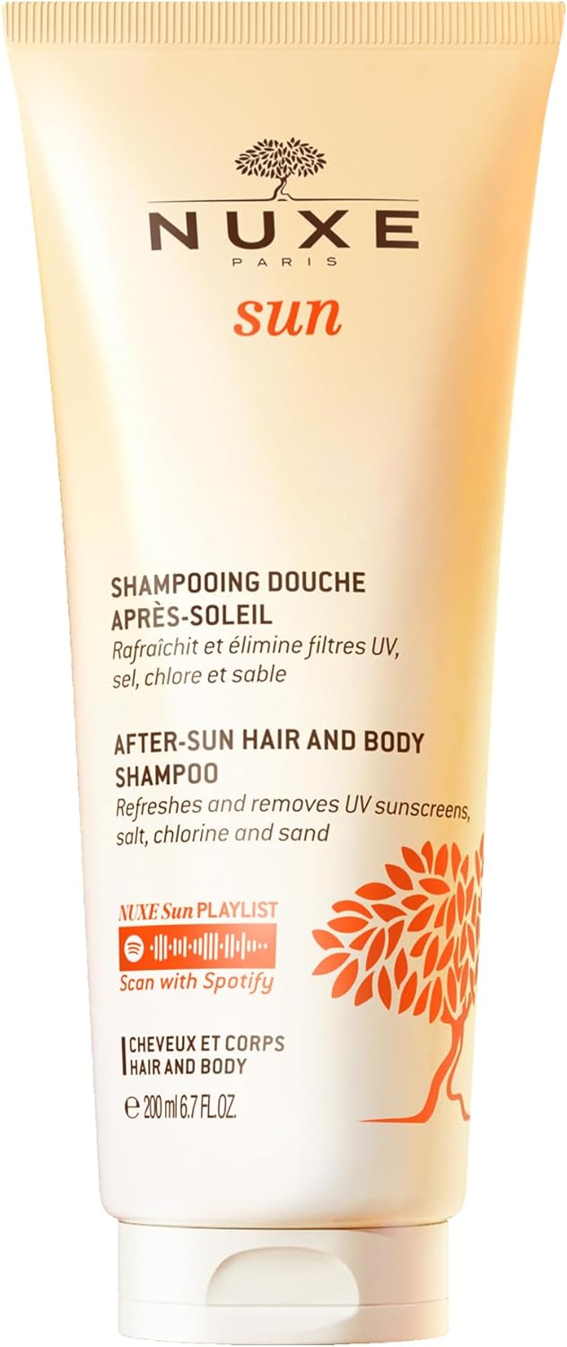Nuxe Sun Shampoo AfterSun Hair and Body 200ml 2in1 Cleansing Gel Removes UV Filters Salt Chlorine Sand With Refreshing Holiday Scent Vegan Formula