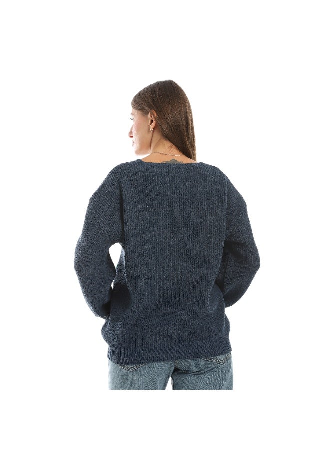 سيزار كارديجان صوف حريمي قصير  مزود بورود وزراير من الأمام - Image 5