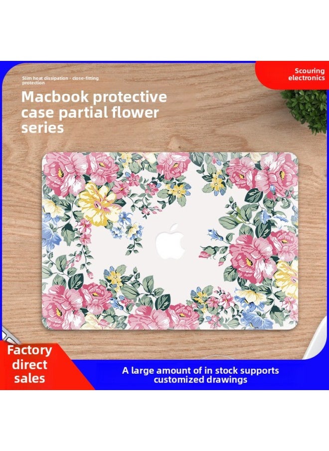 Generic - Apple Notebook Protective Case For Macbook Japanese Cherry Blossom Series Painted Frosted Case-Color:KZ-435 Cherry Blossoms-Y11-Applicable Model:13pro With Touch Bar(A1706/A1708/A1898/A2159) - Image 1