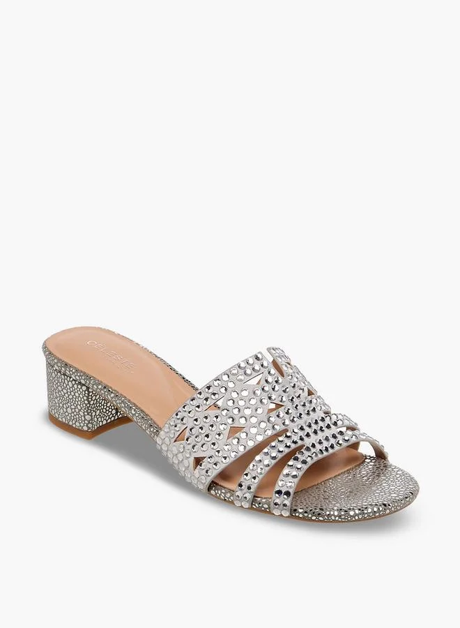 سيليست Women Embellished Block Heel Sandals Ramadan Collection