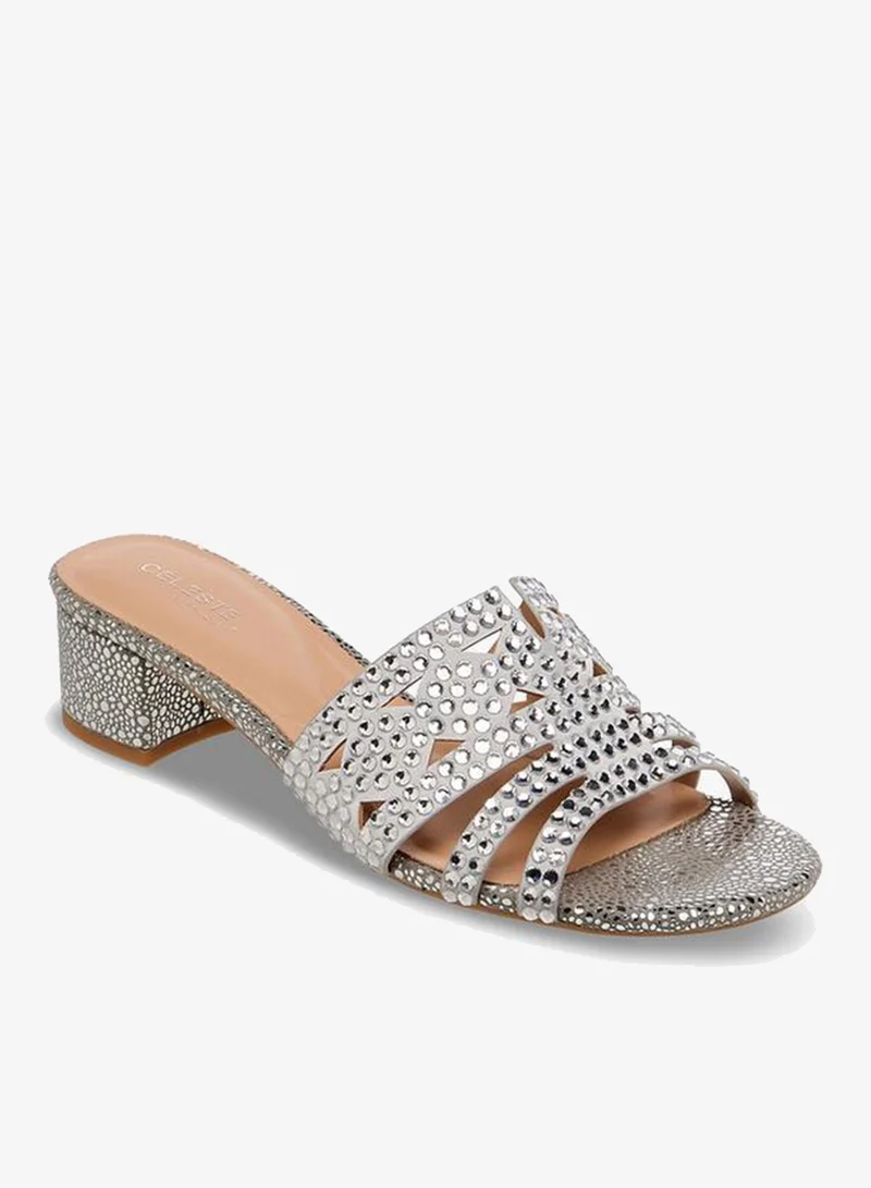 سيليست Women Embellished Block Heel Sandals Ramadan Collection