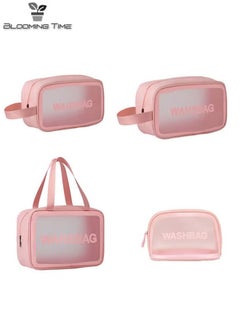 BLOOMING TIME 4 Pieces Cosmetics And Skincare Transparent Storage Bag ink  - Image 1