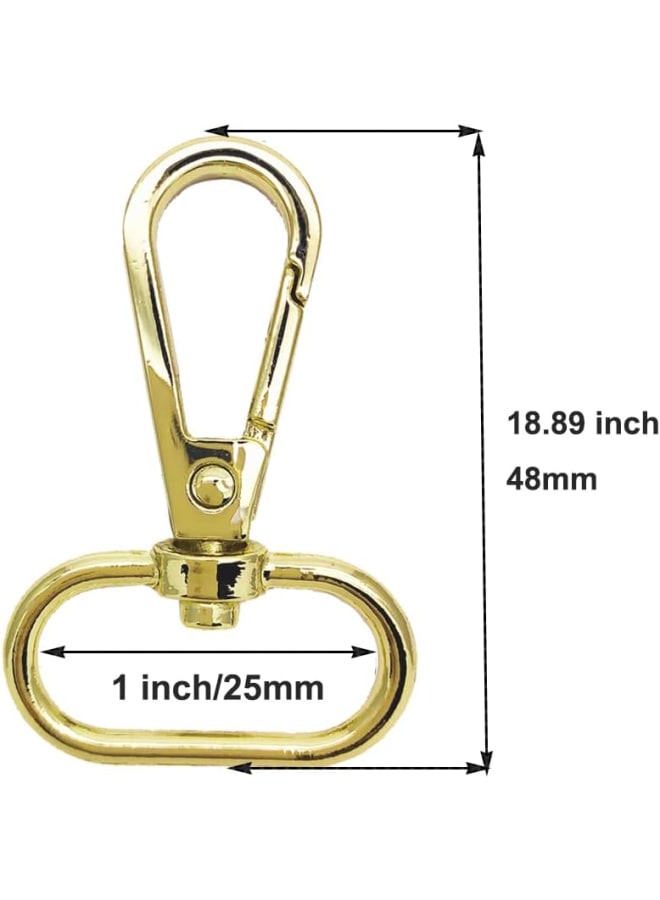 Swivel Lobster Claw Clasp 1 inch Oval Ring Gold Swivel Hooks 15pcs Push Gate for Purses & Craft Handbag Making  - Image 3