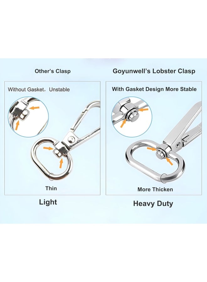 Swivel Lobster Claw Clasp 1 inch Oval Ring Gold Swivel Hooks 15pcs Push Gate for Purses & Craft Handbag Making  - Image 2