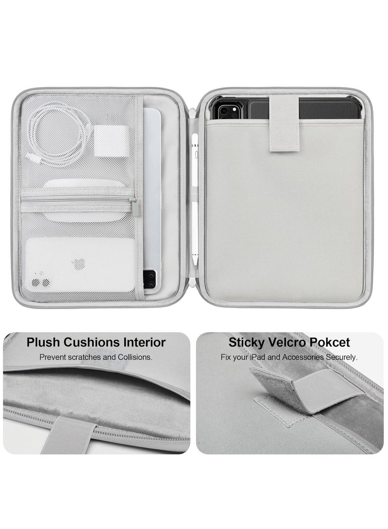 RATSAW Tablet Sleeve Case for 10.9 inch New iPad 11 inch iPad Pro 10.2 inch iPad 10.9 iPad Air 10.5 inch iPad Pro Air Galaxy Tab A8 10.5 Protective Bag Fit Apple Smart Keyboard Gray - Image 3