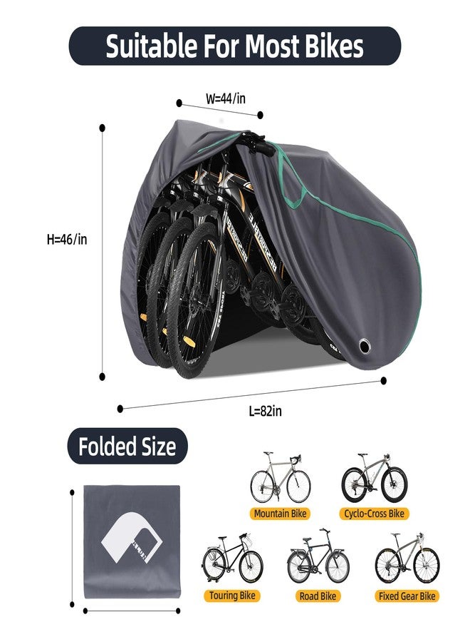 PALON Bicycle Covers Outdoor Storage Waterproof, Bike Cover for 2 Bikes, 420D Heavy Duty Fabric, Outdoor Cover Sun Protection, Bike Tarp - Image 2