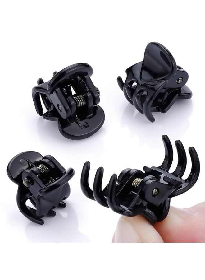 24Pcs Black Mini Hair Claw Clips, Small Hair Clips for Girls Women Fine Hair Plastic Multifunction Clamp Clips Hair Accessories Gifts - Image 4