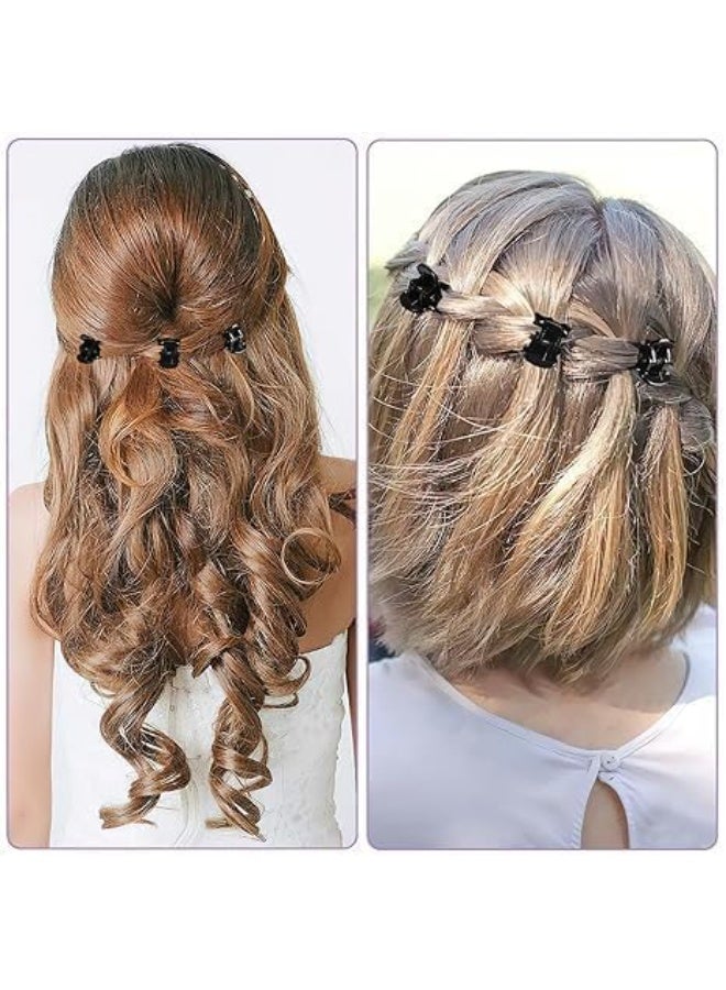 24Pcs Black Mini Hair Claw Clips, Small Hair Clips for Girls Women Fine Hair Plastic Multifunction Clamp Clips Hair Accessories Gifts - Image 2