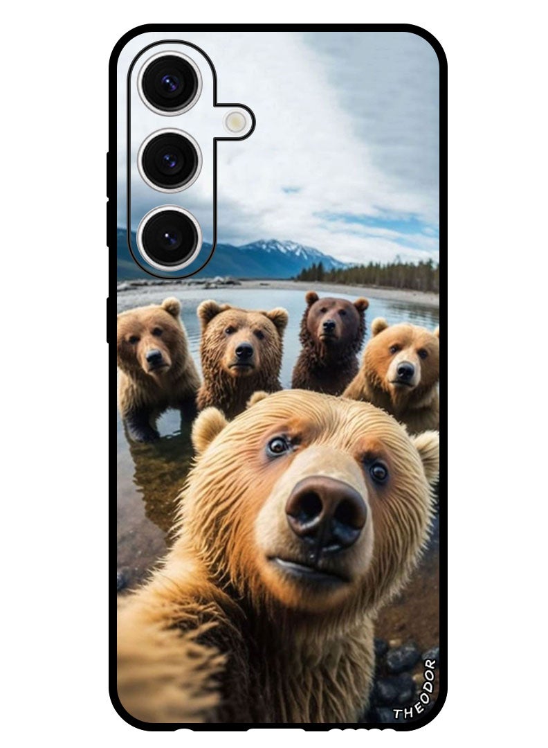 Theodor Protective Case Anti Scratch Shock Proof Bumper Cover For Samsung Galaxy S24 Bear Selfie - Image 1
