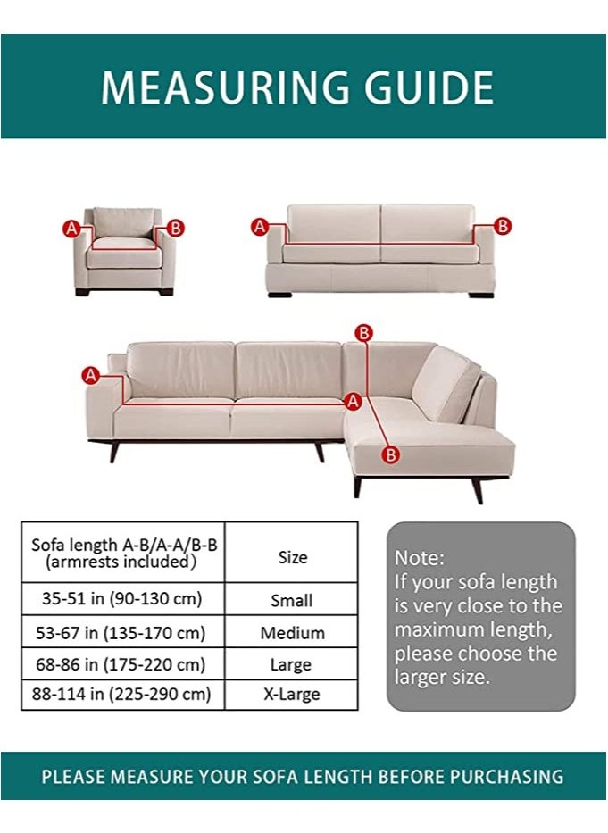 Z Zeba Express - Stretch Sofa Slipcovers Non-slip Armchair Couch Cover With Elastic Straps Furniture Frotector Washable Anti-Skid - Image 1