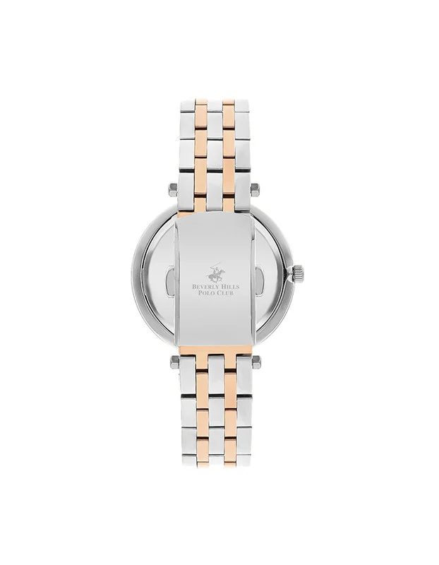 BEVERLY HILLS POLO CLUB Beverly Hills Polo Club BP3340C.520 Women's Analog Display Watch & Metal Strap Silver