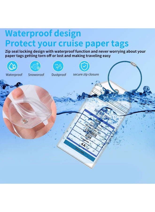 XIANGXING Princess Cruise Luggage Tag Holders, Zip Seal Clear Cruise Luggage Tags Holder with Steel Loops Fit for All Princess Cruise Line Ship & Itineraries Tags in 2024 & 2025 (6 Pcs with 6 Colors Ring) - Image 4