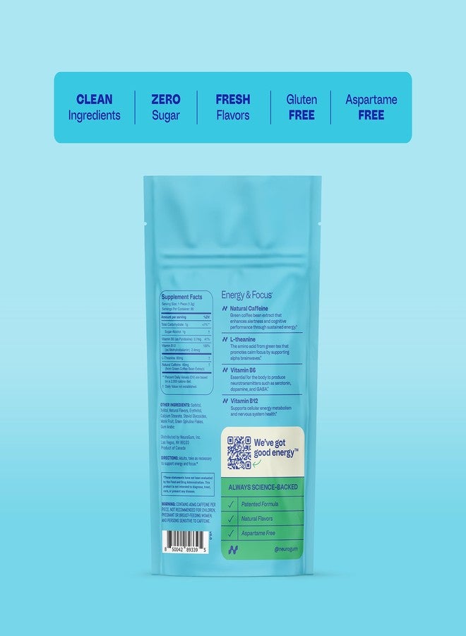 Neuro Energy & Focus Mints - Sugar Free Breath Mints with 40mg Natural Caffeine, B Vitamins & L-Theanine - Vegan Brain Supplement for Exercise, Study & Daily Focus - Spearmint, 90 ct - Image 5