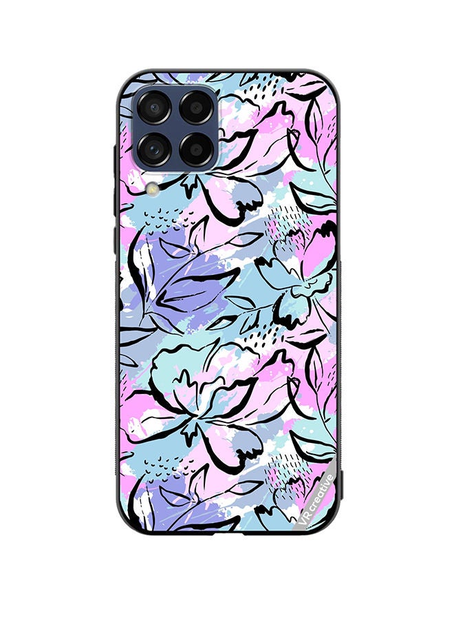 VR CREATIVE Protective Case Cover For Samsung Galaxy M12 Abstract Flowers Print Design Multicolour - Image 1
