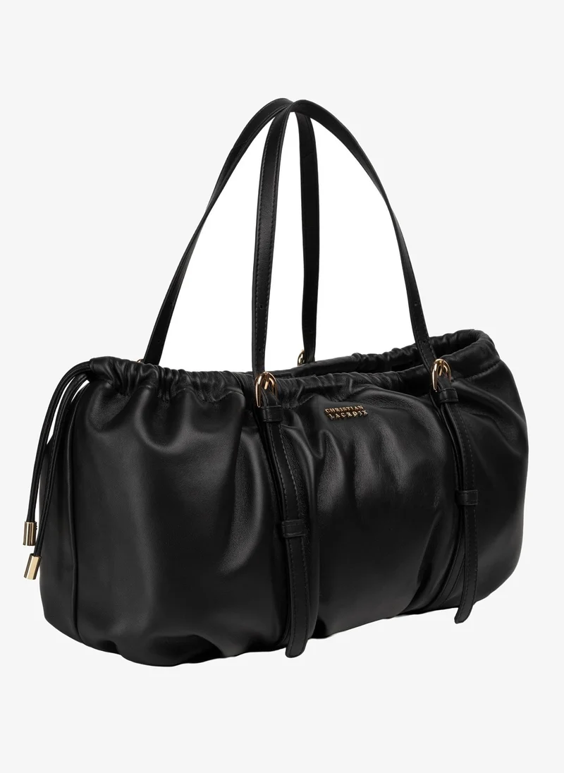 Christian Lacroix Christian Lacroix Ciselia Leather Handbag - Black