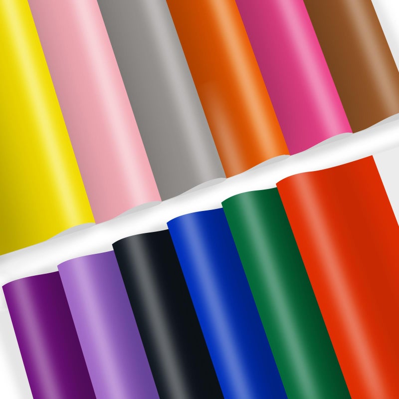 KASYU Sublimation Transfer Ink Sheets for Cricut Mug Press, 12PCS Transfer Paper for Sublimation, 12x11.8Inch Solid Color Pre-Printed Sublimation Paper - Image 1