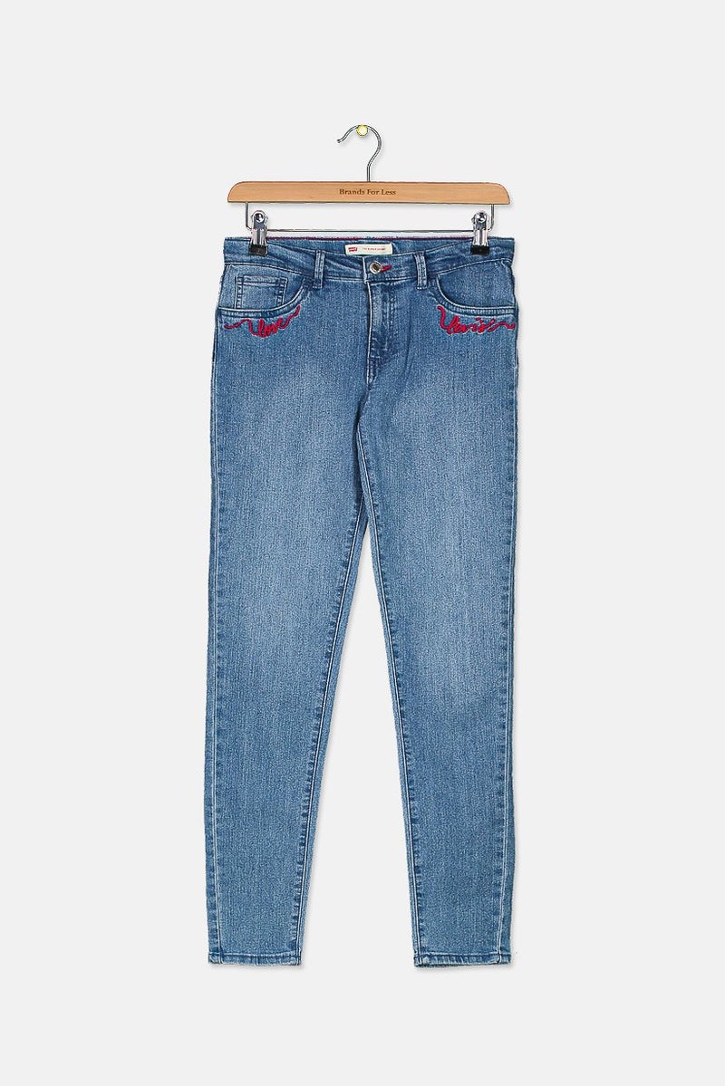 Levi's Kid Girls Super Skinny Jeans, Blue  - Image 1