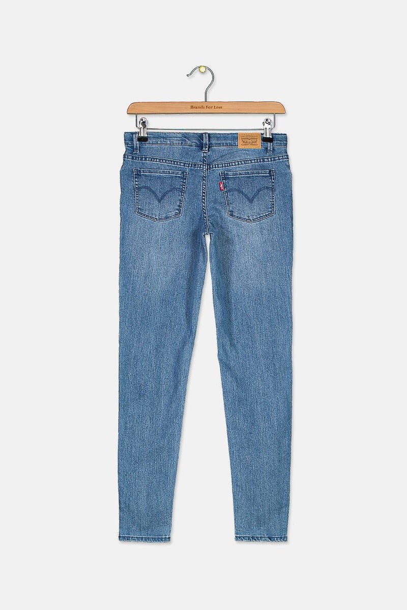 Levi's Kid Girls Super Skinny Jeans, Blue  - Image 2