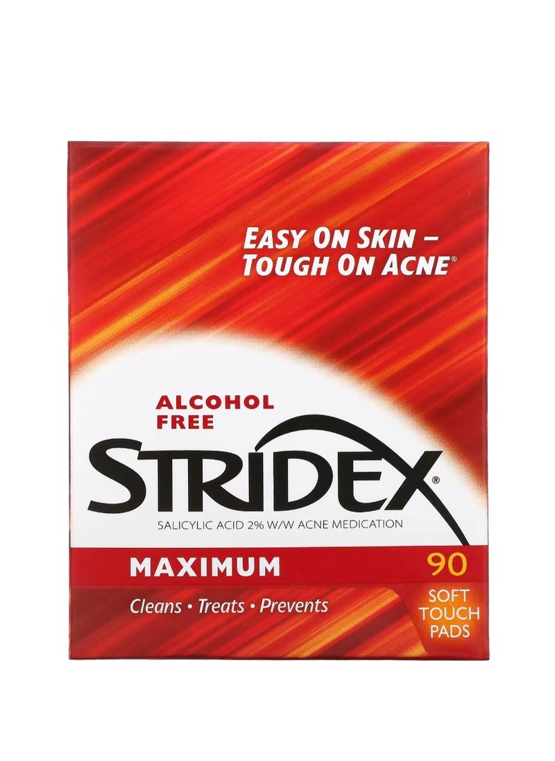 Stridex - Maximum Alcohol Free 90 Soft Touch Pads - Image 1