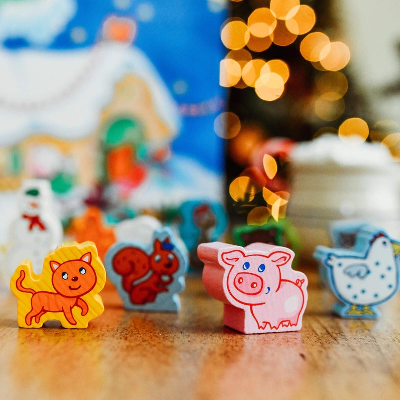 HABA My First Advent Calendar Farmyard Themed Wooden Animals, Christmas Toddler Activities, A Reusable Advent Calendar for Kids - Image 4