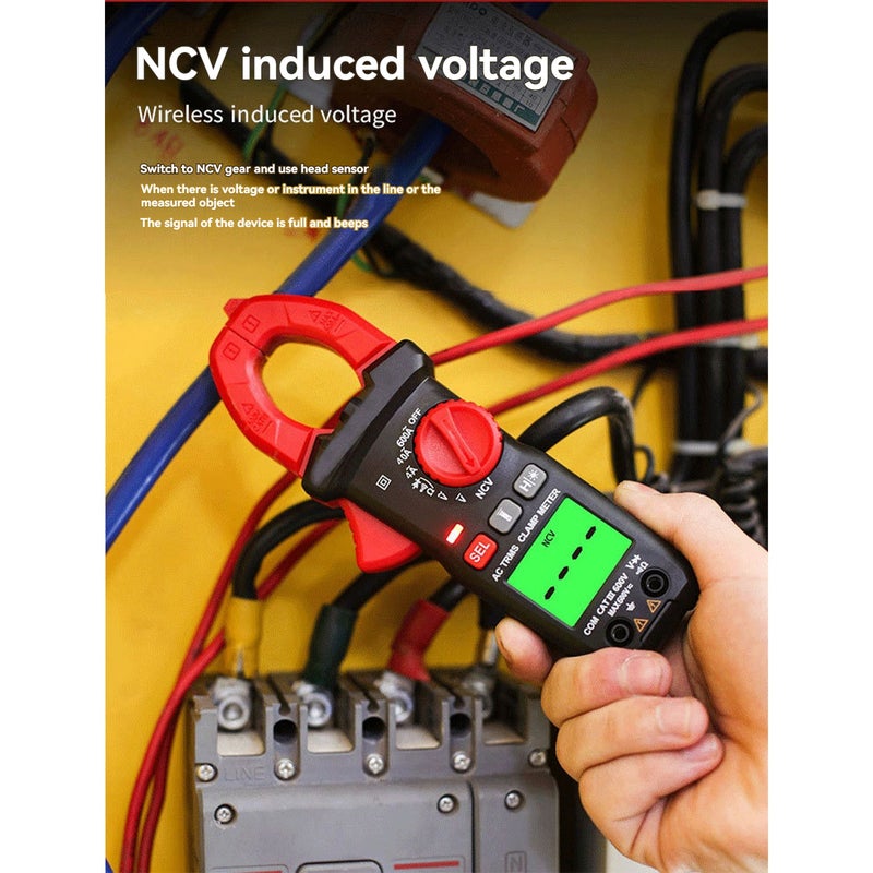 مقياس متعدد الوظائف بالمضغطة AC/DC 600 أمبير - مقياس رقمي متعدد الوظائف لقياس التيار، درجة الحرارة، السعة، الجهد والمقاومة - Image 3