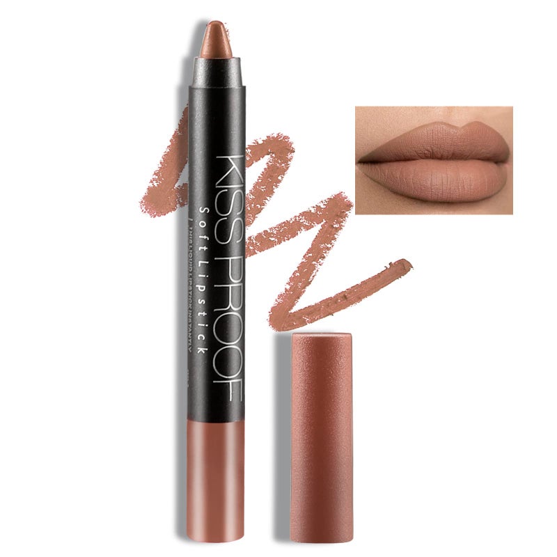 Boobeen Matte Lipstick Pencil Lip Crayon Stick Velvet Lipgloss Creamy Lip Liner Full Coverage High Pigment Waterproof Non-Fade Lipstick for Women, Matte Lip Stain - Image 1