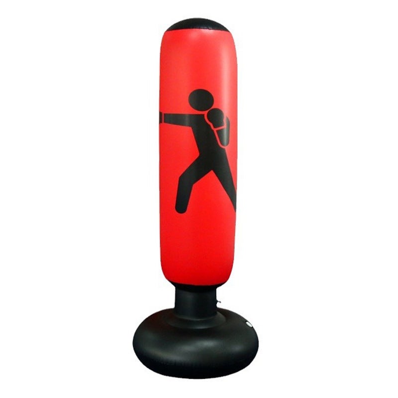 Generic Factory in stock Inflatable Boxing Column Adult Vent Strike Column Children Taekwondo Training Column Tumbler Sandbag Red boxing 160*60cm