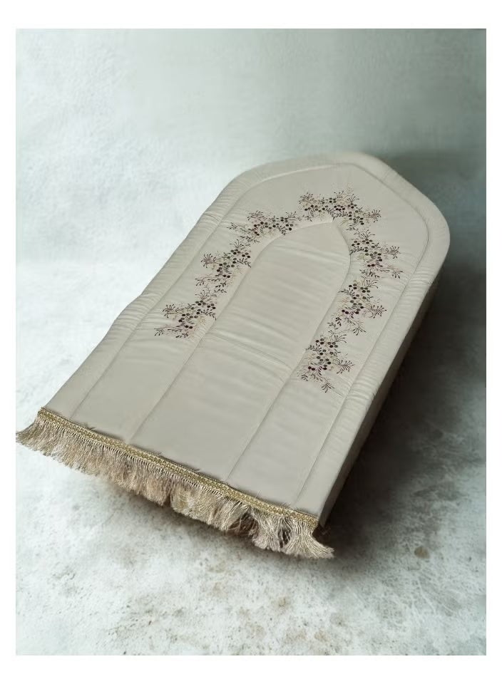 سمارت سجادة صلاه مبطنة بحشوة داخلية من الإسفنج مريحة مع شرشف، سجادة وشرشف للصلاة بتصميم رسوم إسلامية منقوشة مبطنة/شرشف صلاة ٧٠X١١٠ سم ، مقاس الجلال ٢٠٠X٢٥٠ سم - Image 1