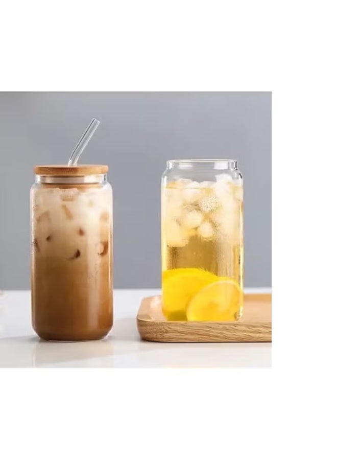 مج كانز زجاج كوب كانز زجاجي مع شاليموه زجاج 550 مللي - Image 3