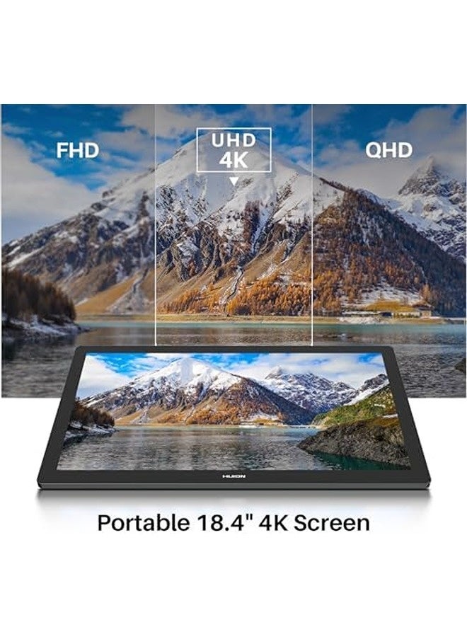 HUION Kamvas Pro 19 Graphic Tablet with 4K UHD Touchscreen | 18.4" Drawing Monitor, 96% Adobe RGB, PenTech 4.0 PW600 Stylus with 16384 Pressure Levels, Keydial Mini, Slim Pen - Image 3