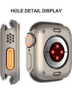ماركة غير محددة متوافق مع Apple Watch Series 10 (2024) غطاء صلب مقاس 46 مم مع واقي شاشة من الزجاج المقوى، [يشبه iWatch Ultra] غطاء حماية مقاوم للماء بتصميم فريد من نوعه من البولي كربونات، ملحقات تغطية كاملة لساعة iWatch 10 مقاس 46 مم، تيتانيوم  - Image 2