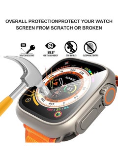 ماركة غير محددة متوافق مع Apple Watch Series 10 (2024) غطاء صلب مقاس 46 مم مع واقي شاشة من الزجاج المقوى، [يشبه iWatch Ultra] غطاء حماية مقاوم للماء بتصميم فريد من نوعه من البولي كربونات، ملحقات تغطية كاملة لساعة iWatch 10 مقاس 46 مم، تيتانيوم  - Image 3