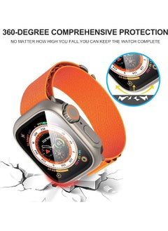ماركة غير محددة متوافق مع Apple Watch Series 10 (2024) غطاء صلب مقاس 46 مم مع واقي شاشة من الزجاج المقوى، [يشبه iWatch Ultra] غطاء حماية مقاوم للماء بتصميم فريد من نوعه من البولي كربونات، ملحقات تغطية كاملة لساعة iWatch 10 مقاس 46 مم، تيتانيوم  - Image 4